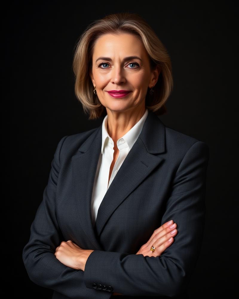 Illustrative portrait representing Imogen Marrow, a fictional advisor