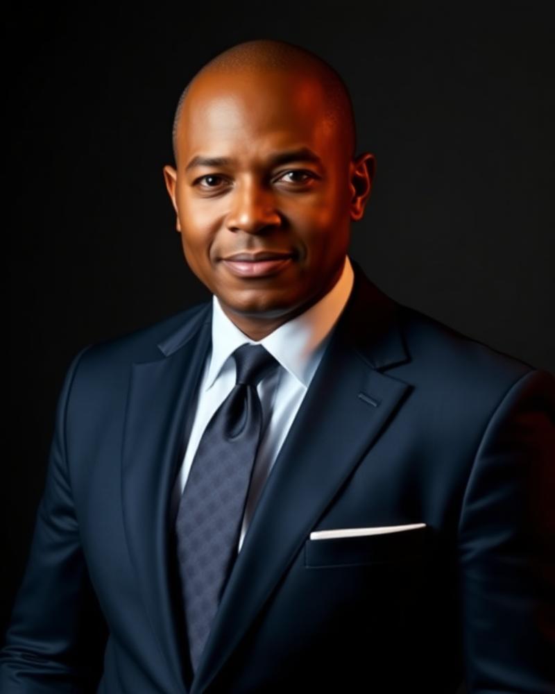 Illustrative portrait representing Desmond Key, a fictional advisor